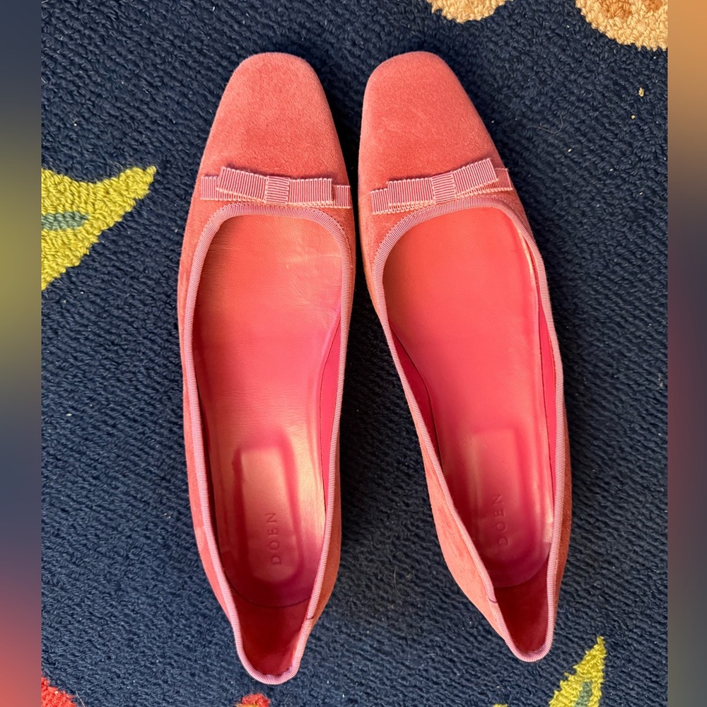 Doen Odette Ballet Flat in Dusty Pink - Picture 6 of 10